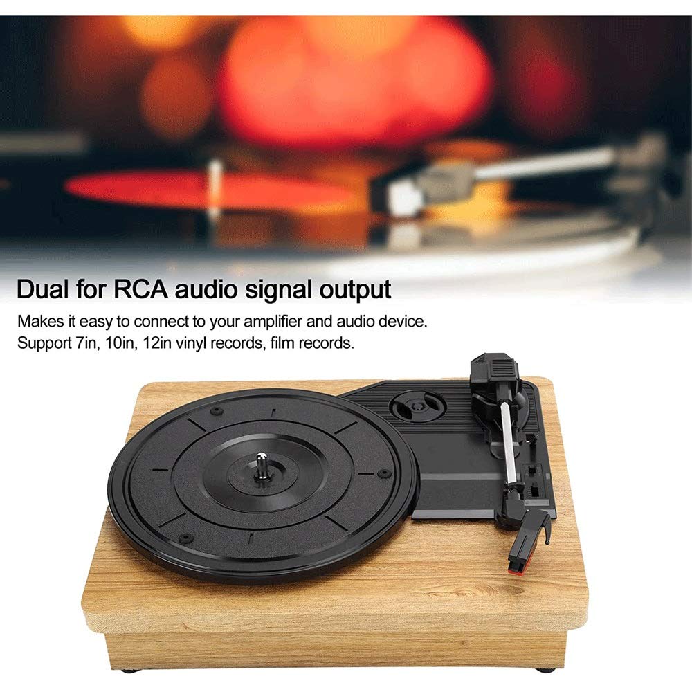 Lecteur Disque Vinyle Portable, 33/45/78 TR/Min, Platine Vinyle à 3 Vitesses avec Haut-Parleur stéréo, Sortie numérique USB, Lecteur Disque stéréo en Vinyle, Prend en Charge Les disques vinyles 7", 1