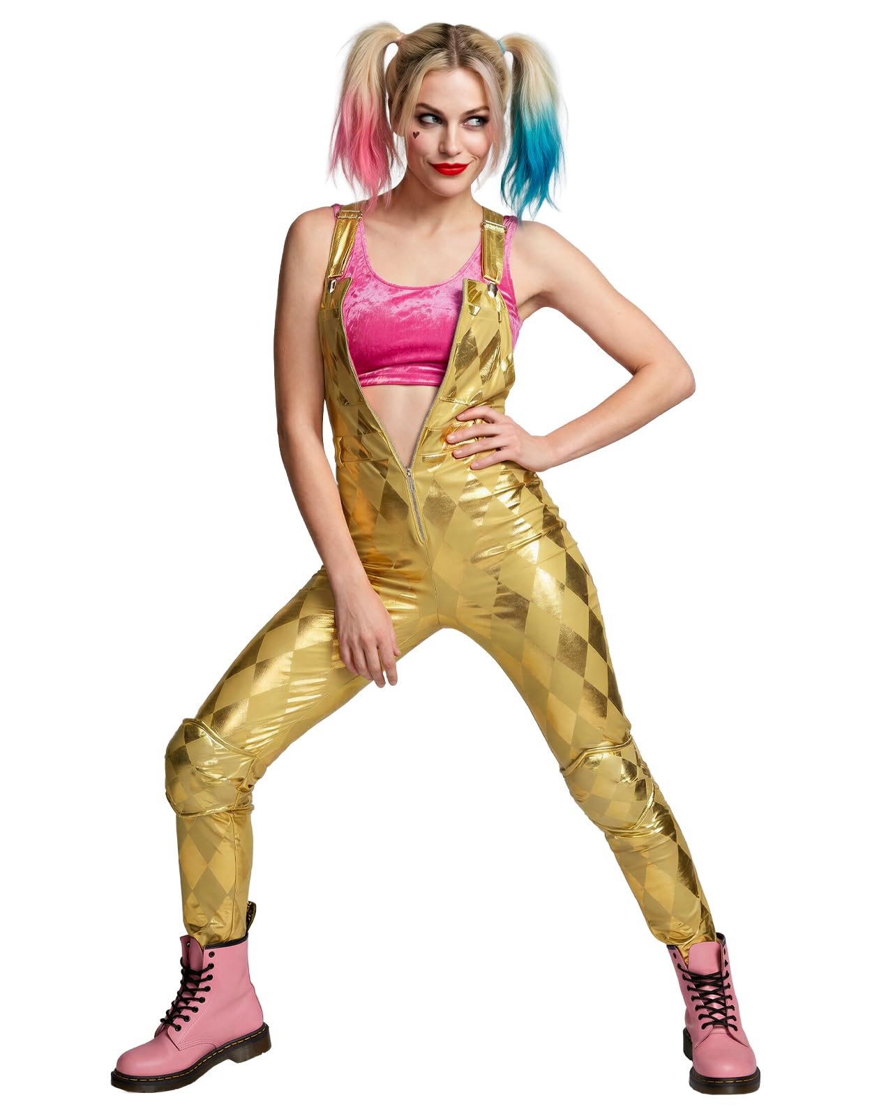 Funidelia | Déguisement Harley Quinn - Birds of Prey 100% Officielle pour Femme Taille M Super héros, DC Comics, Suicide Squad, Méchants, Accessoire pour déguisement