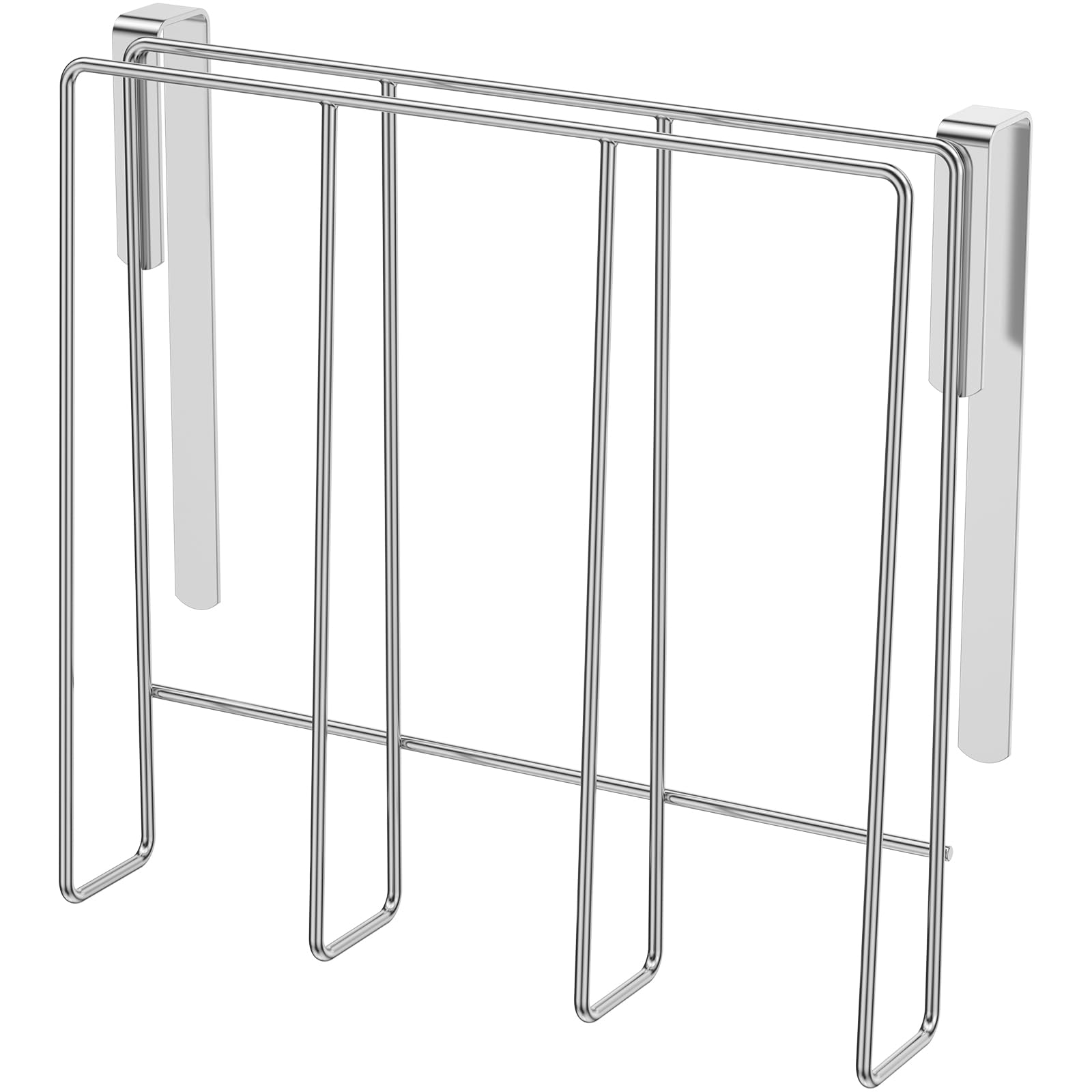 Hvxrjkn Under Cabinet Cutting Board Holder Organizer - Hanging Shelves with Hooks, Vertical/Horizontal Cutting Board Hanger, No Drill Required