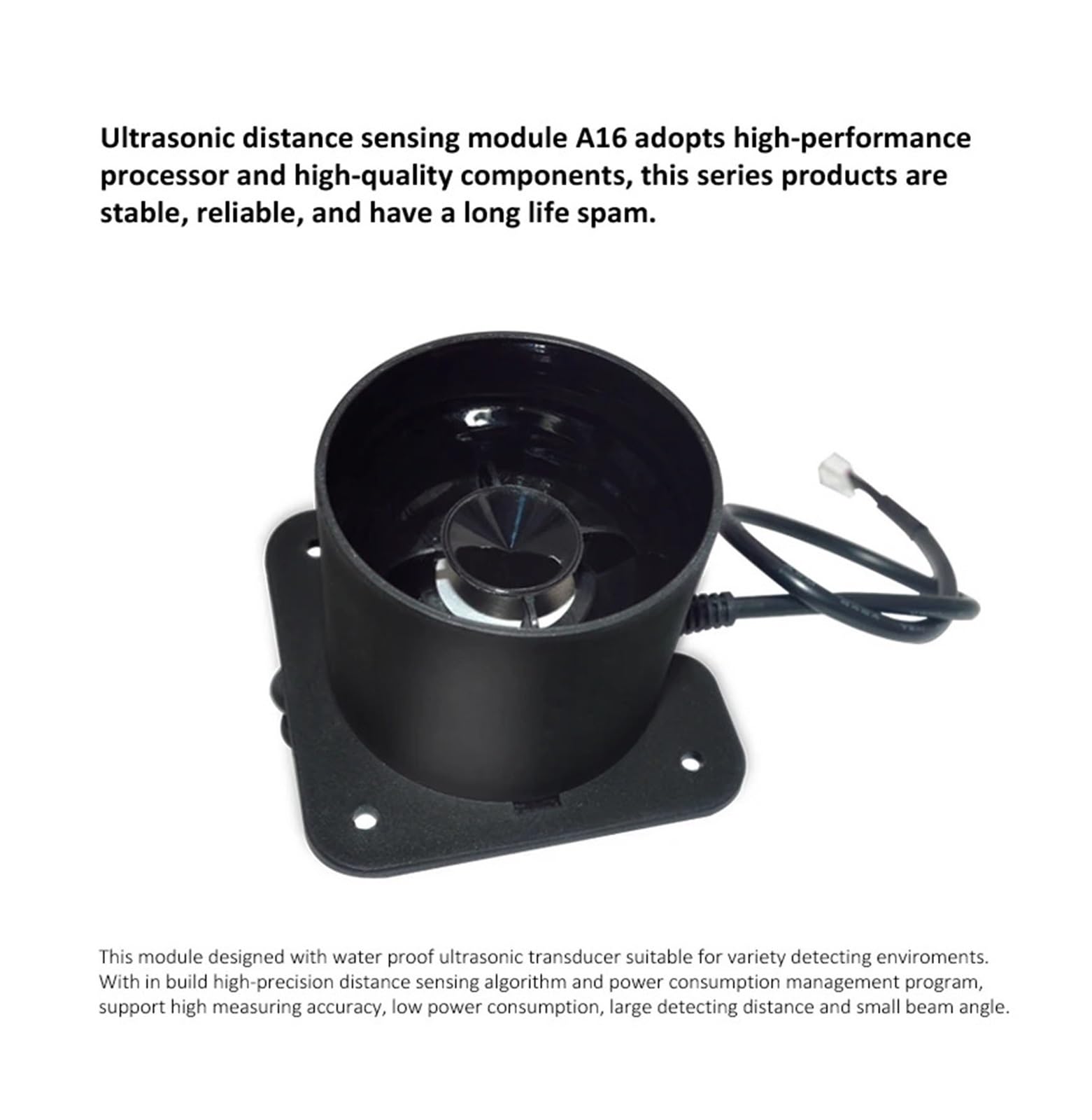 Wasserstandssensor, UART PWM RS485 RS232 Ultraschall-Durchflusssensor, Staudamm, Wasserstandssensor, Reichweite 15 m, Objektnähe, Ultraschall-Vibrationssensor(485)