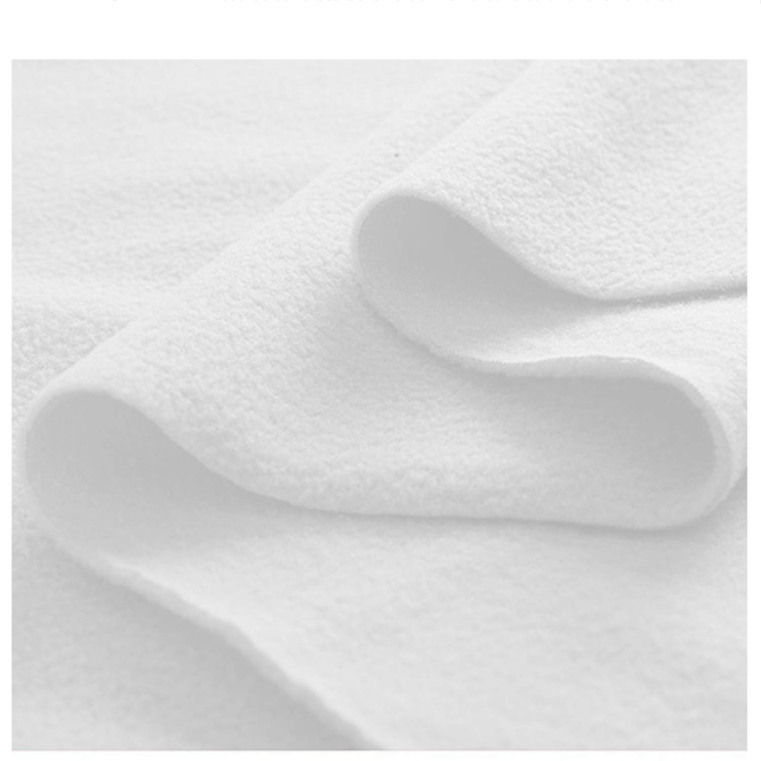 Fabrics King Online White Antipil Polar Fleece Fabric, 58" (147Cms) Wide Quality Warm Soft Pile Material, Patchwork Polyester Plush Fleece Cloth For Diy Sewing Handmade Sold By The Metre (, 1 Metre)