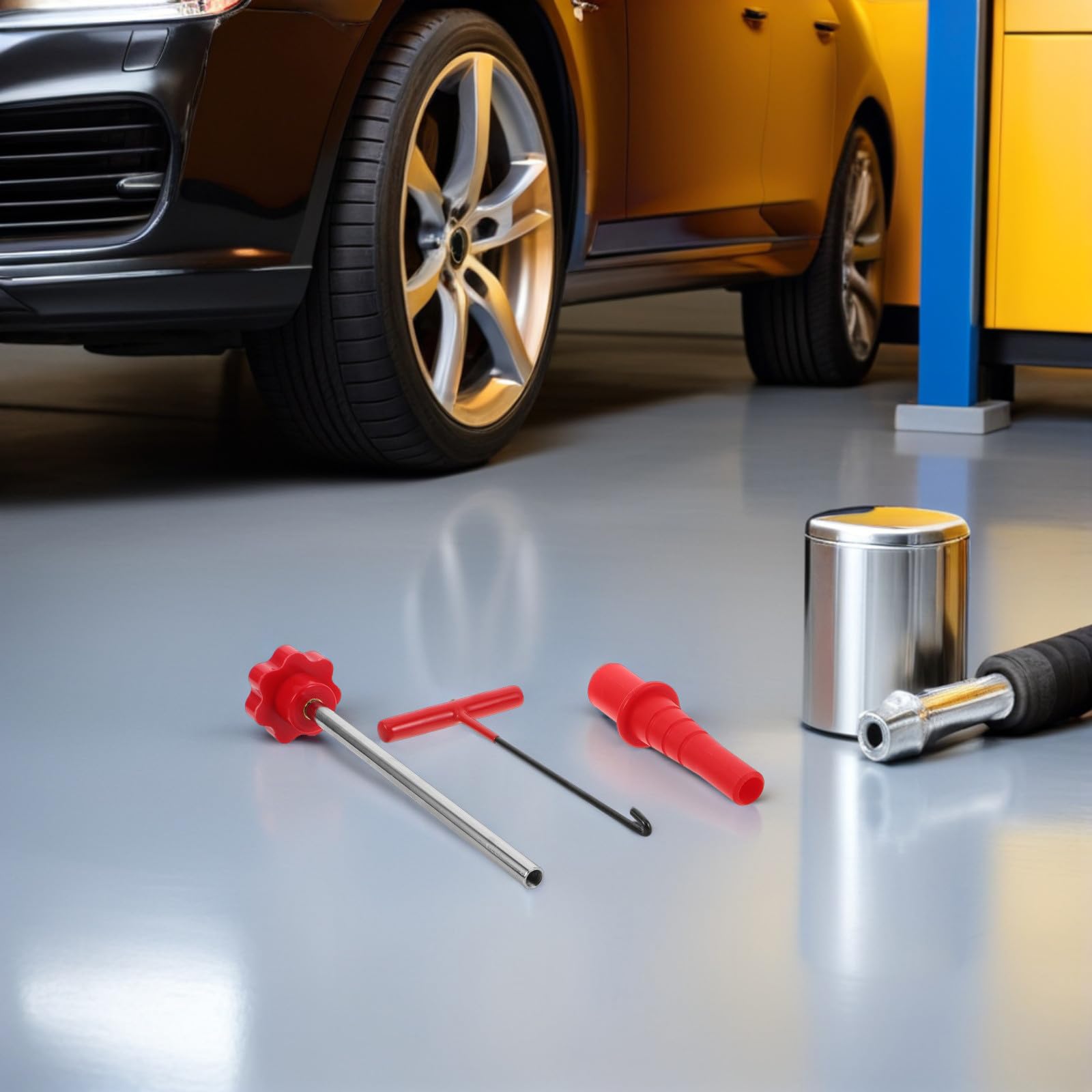 Strumento di Installazione Stelo Valvola Pneumatici Antiscivolo per Sostituzione Rapida e Riparazione Pneumatici Auto Moto Atv e Camion con Impugnatura Ergonomica Resistente