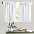 RYB HOME White Room Darkening Curtains for Bedroom, Solid Thick Curtain Panels for Home Decor Picture Window Drapes for Privacy Protection Energy Saving Noise Reducing, W52 x L95 inch, 2 Panels