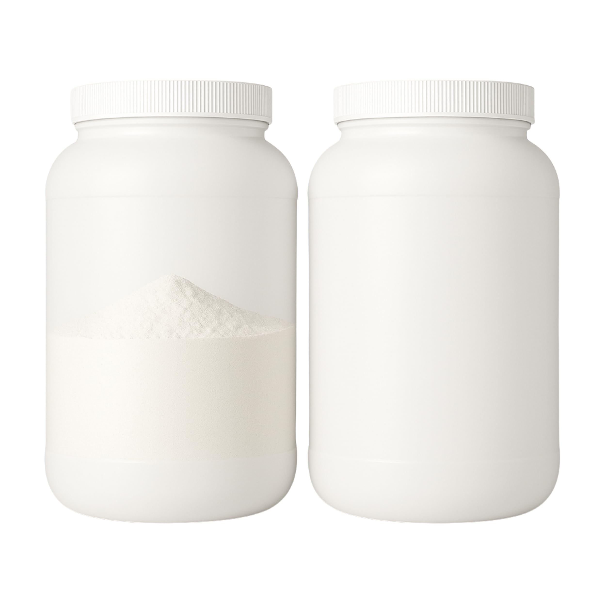 Photo 1 of 1 Gallon Protein Powder Container with Airtight Lid - Plastic Large Wide Mouth Jar - Pack of 2 - Made in USA