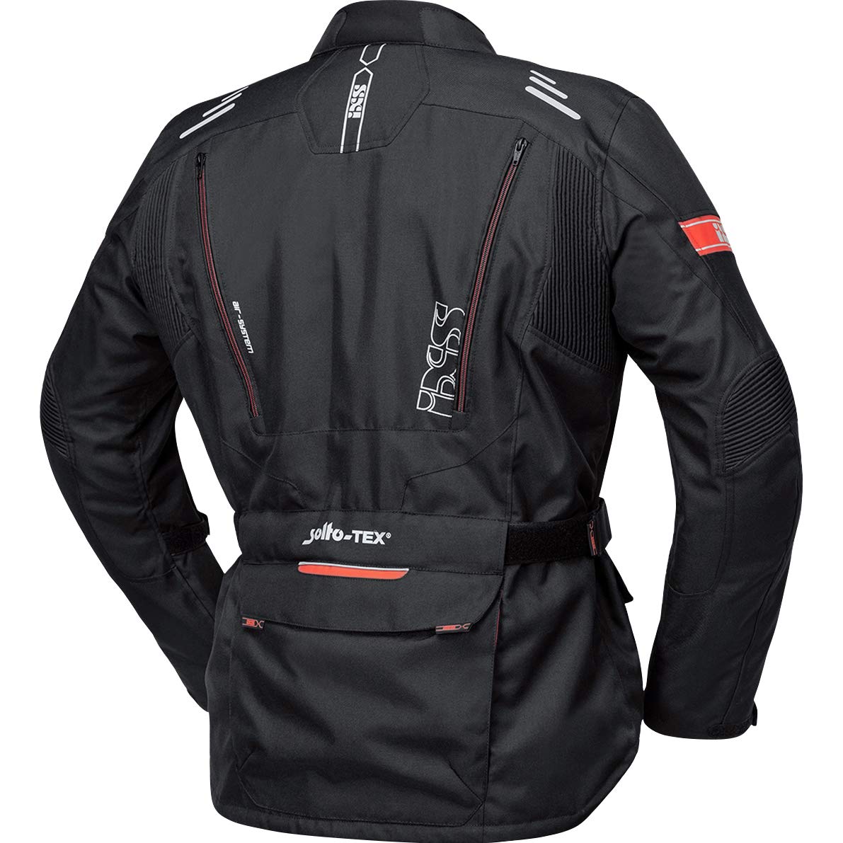 IXS Lorin-ST Giacca tessile moto, nero/rosso, L
