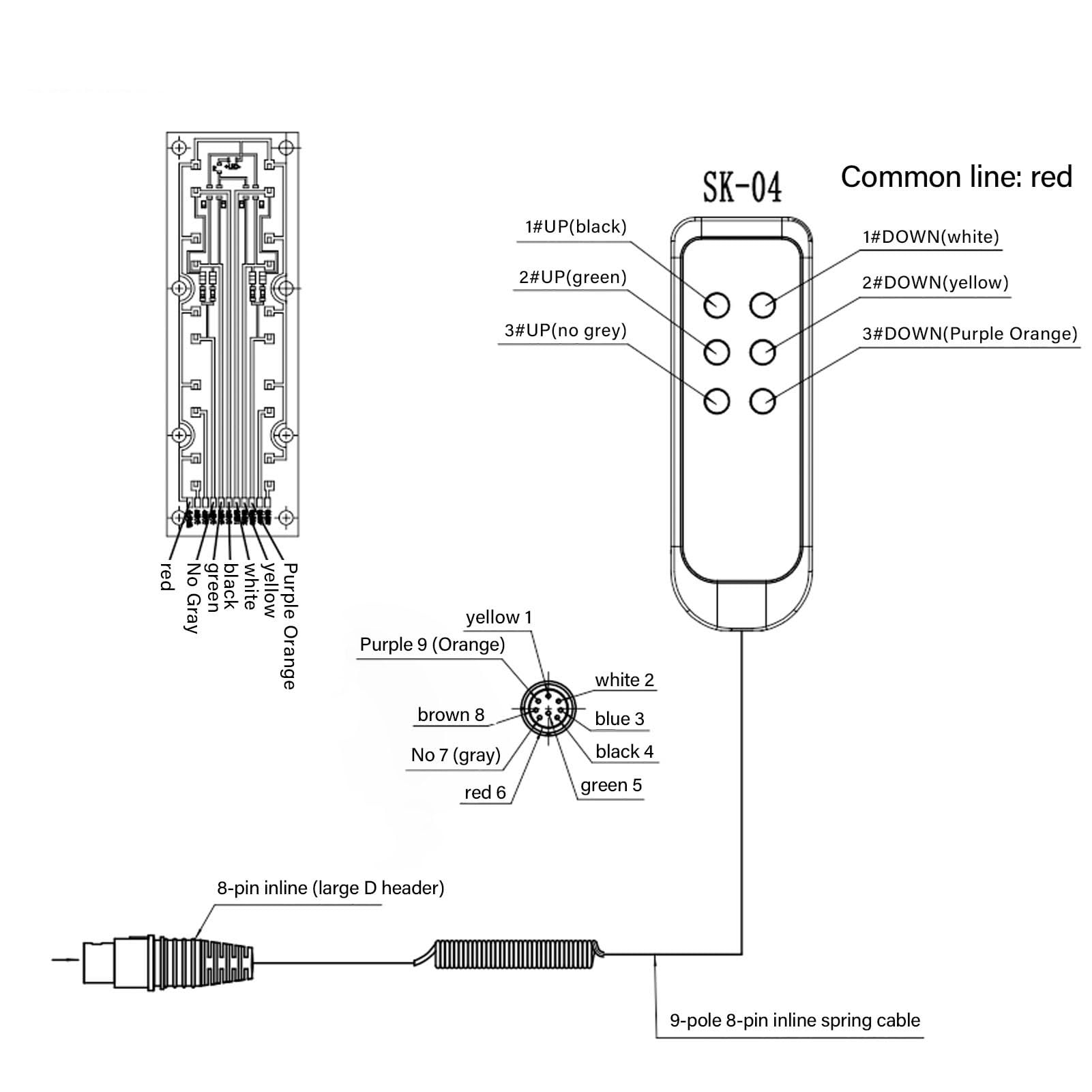Controller per Letto Sollevabile, Pulsantiera Elettrica in PVC con Interfaccia Intuitiva e Protezione IP66 per Uso Ospedaliero e Domestico Intelligente