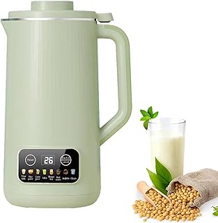 Soy Milk Maker Machine，Automatic Nut Milk Maker Machine, 600ML Nut Milk Maker Machine with 10 Leaves Blades, Keep Warm, Self-Cleaning, Milk Maker Machine for Almonds,Oats,Soybeans (Green)