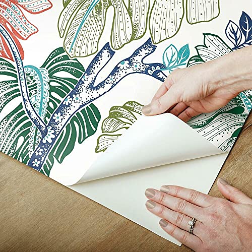 RoomMates Multicolor Boho Palm Peel and Stick Wallpaper #TOP17