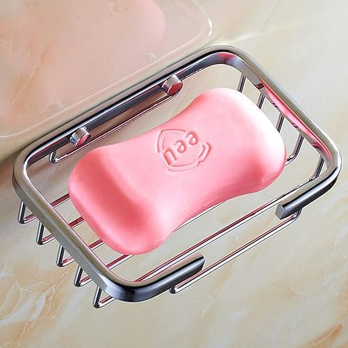 Miniatura 3 de ThinkTop Jabonera para ducha, latón macizo, acabado cromado, cesta de jabón de ducha, soporte para inodoro montado en la pared