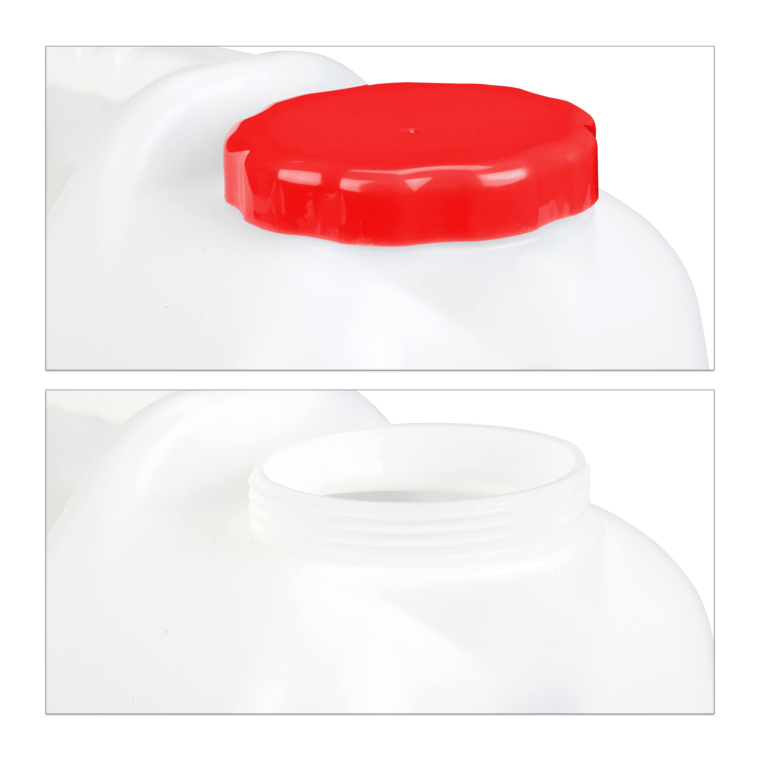 Relaxdays Bidón con Grifo, Tapón de Rosca, Depósito de Agua Potable, para Camping, 15L, Sin BPA, 1 Ud., Blanco & Rojo