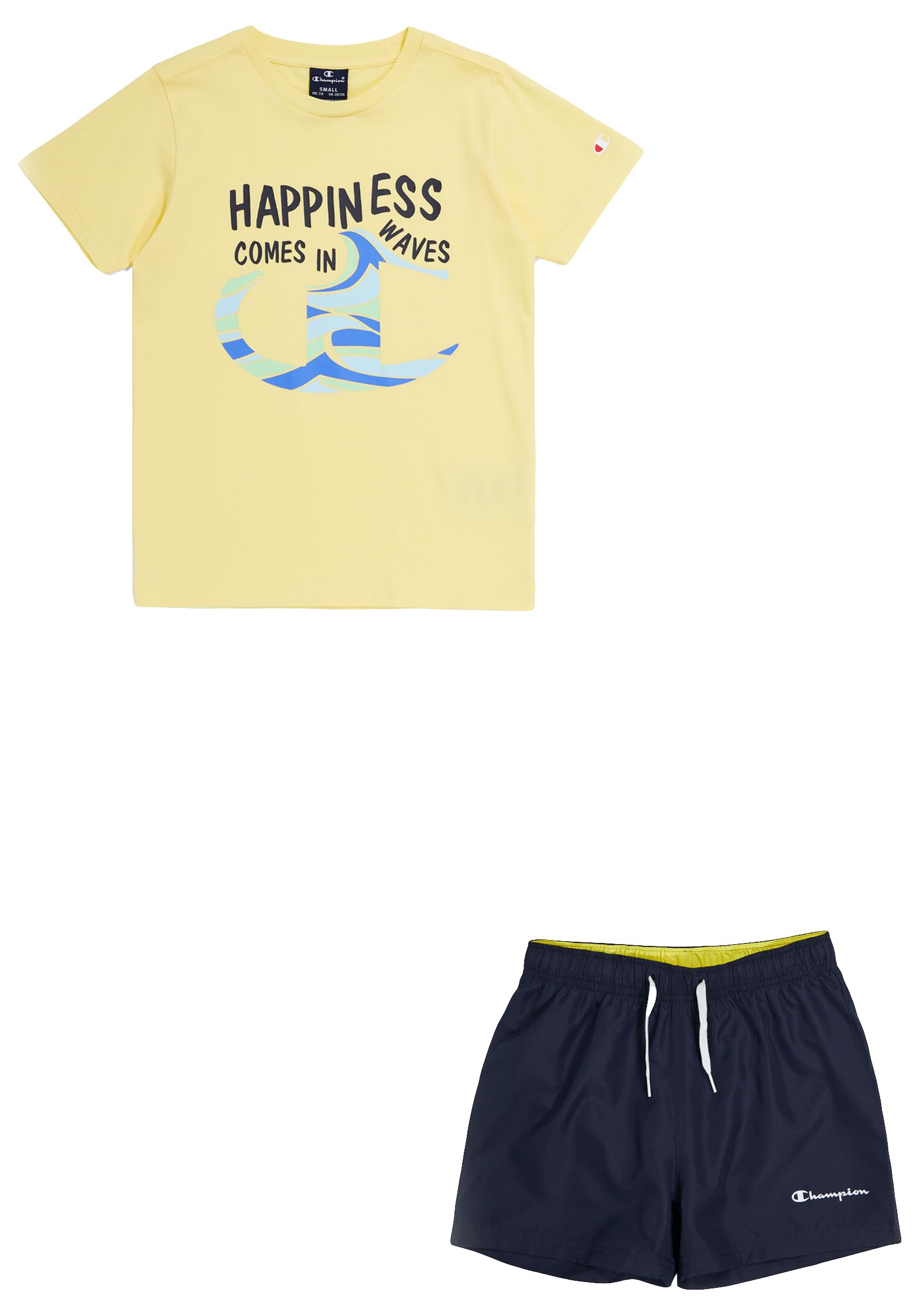 Champion Legacy Back To The Beach B - Graphic Pastel Crewneck T-shirt & Wr Shorts Completo Bambini e ragazzi