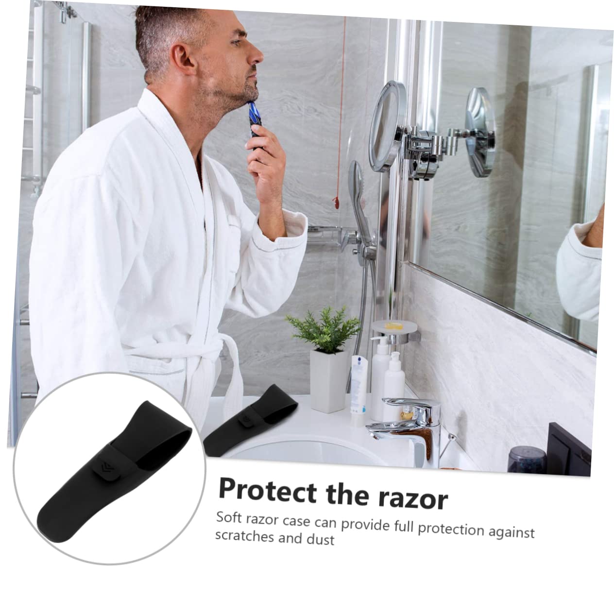 Healeved Custodia Da Viaggio Da 3 Set Kit Da Barba Custodia Protettiva Portatile in Silicone Per Forniture Da Viaggio 2 Pezzi * 3