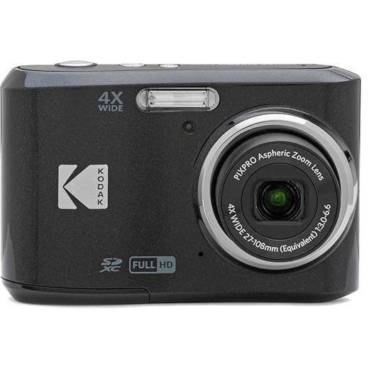 Kodak PIXPRO FZ45 Digital Camera, 16MP Point & Shoot with 4X Optical Zoom, 27mm Wide Angle, 2.7 Inch LCD, 1080p Video, Black