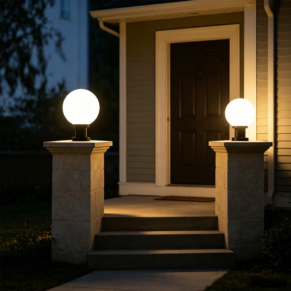 Globo Per Lampione In Acrilico Globi Di Luce Per Esterni Globi Di Ricambio Paralume Di Ricambio Coperture Per Pali Della Luce Per Esterni Lampada A Colonna E27 Lampione Sfera Villa Giardino (15cm)