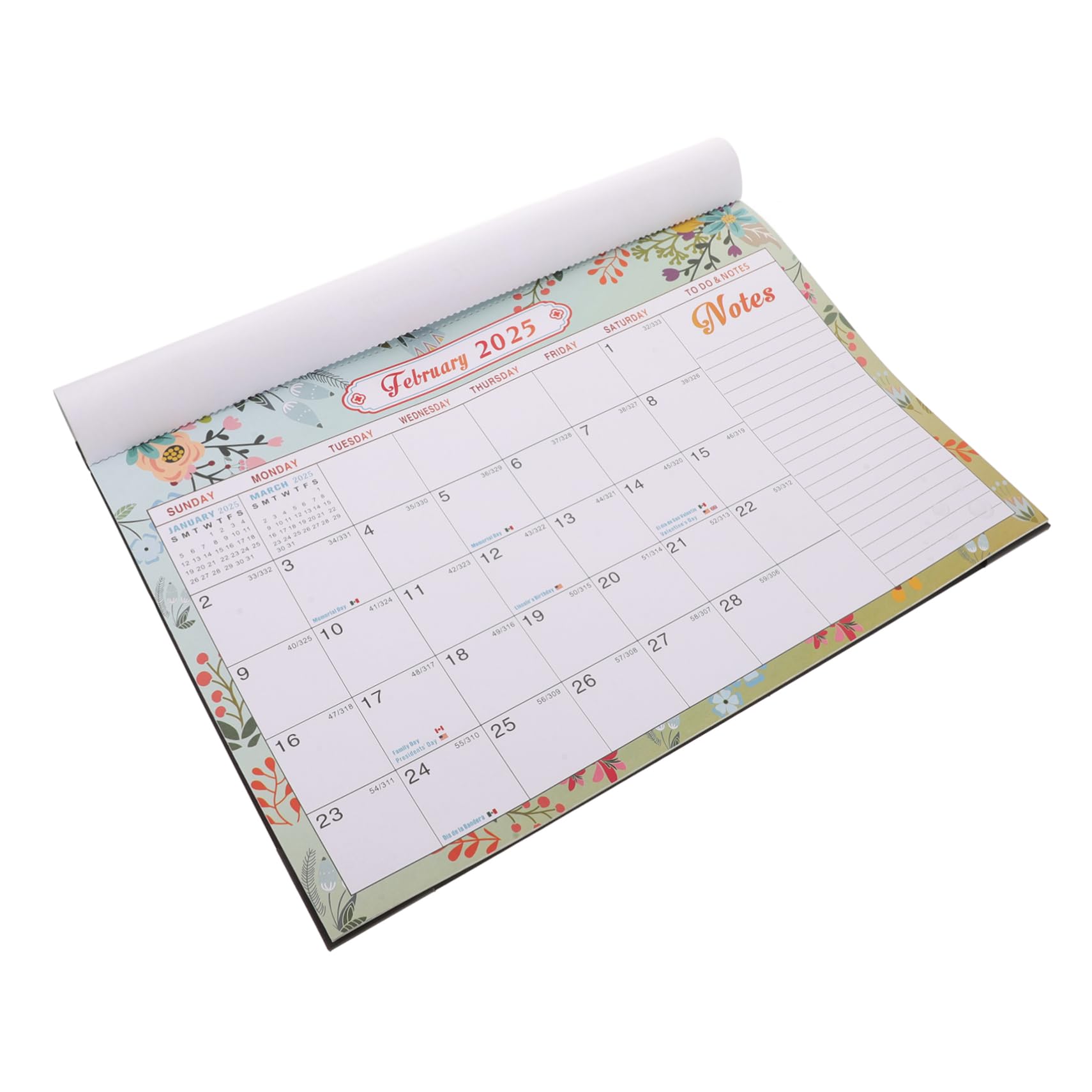 TEHAUX 4pezzi Calendario Da Parete Mensile Design Originale Con Spazio Per Appunti e Obiettivi Per Ufficio e Casa Calendario Stabile e Resistente Per Famiglia e Amici