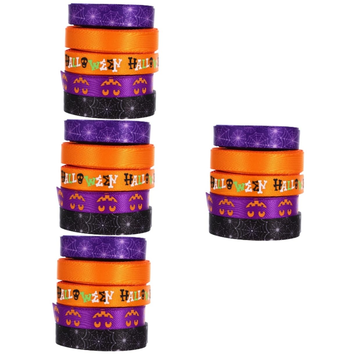 Lurrose 20rouleaux Ruban De Décoration Halloween Rubans Satinés Pour Diy Fête Et Artisanat