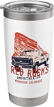 Red Rocks Amphitheater - Pick Up Truck Colorado Poster Art Stainless Steel Insulated Tumbler