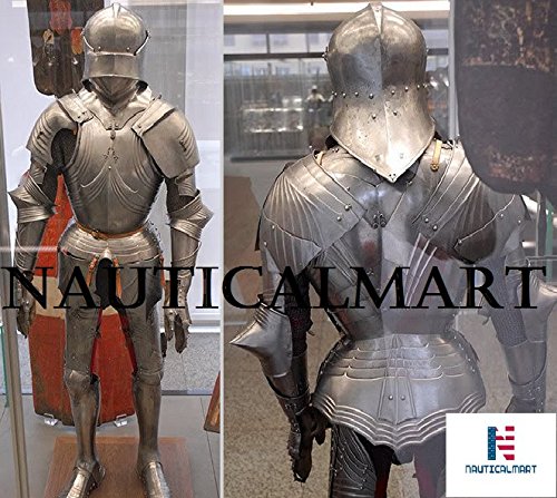 NAUTICALMART Medieval Knight Full Body Gothic Suit of Armor Custom Armor Knight Epic Costume