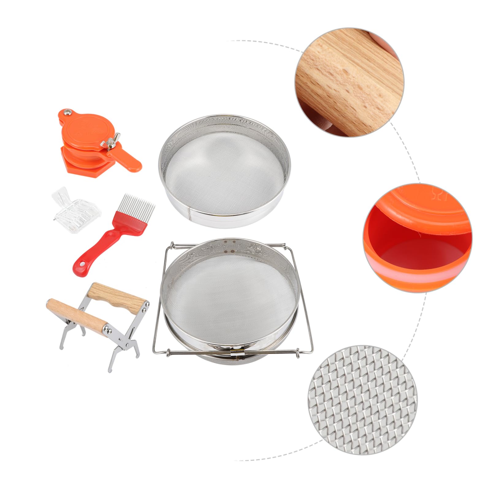 BESPORTBLE 1set Inossidabile Per Apicoltura Utensili Pratici Per Apicoltori Completo e Facile Da Riporre Per Esigenza Apicoltura