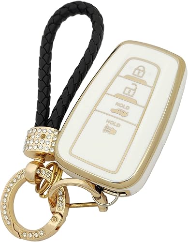 Funda de TPU suave para llavero para Toyota RAV4 Series Camry Avalon C-HR Prius Corolla 2018 2019 2020 + llavero