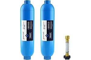 Camco TastePURE RV/Marine Water Filter with Flexible Hose Protector