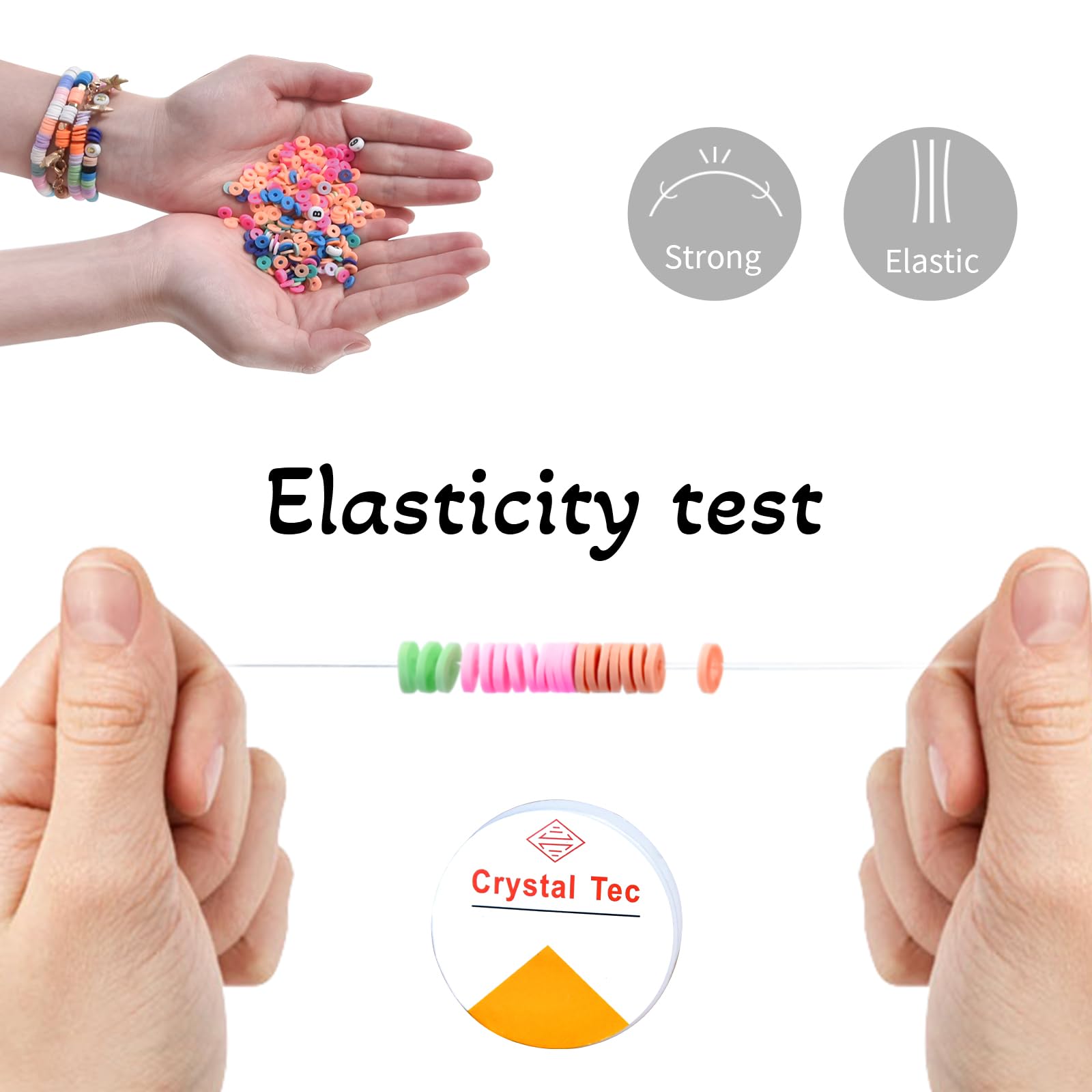 2098 Pièces Perles Plate Pour Bracelet - 6 Heishi En Argile Polyère