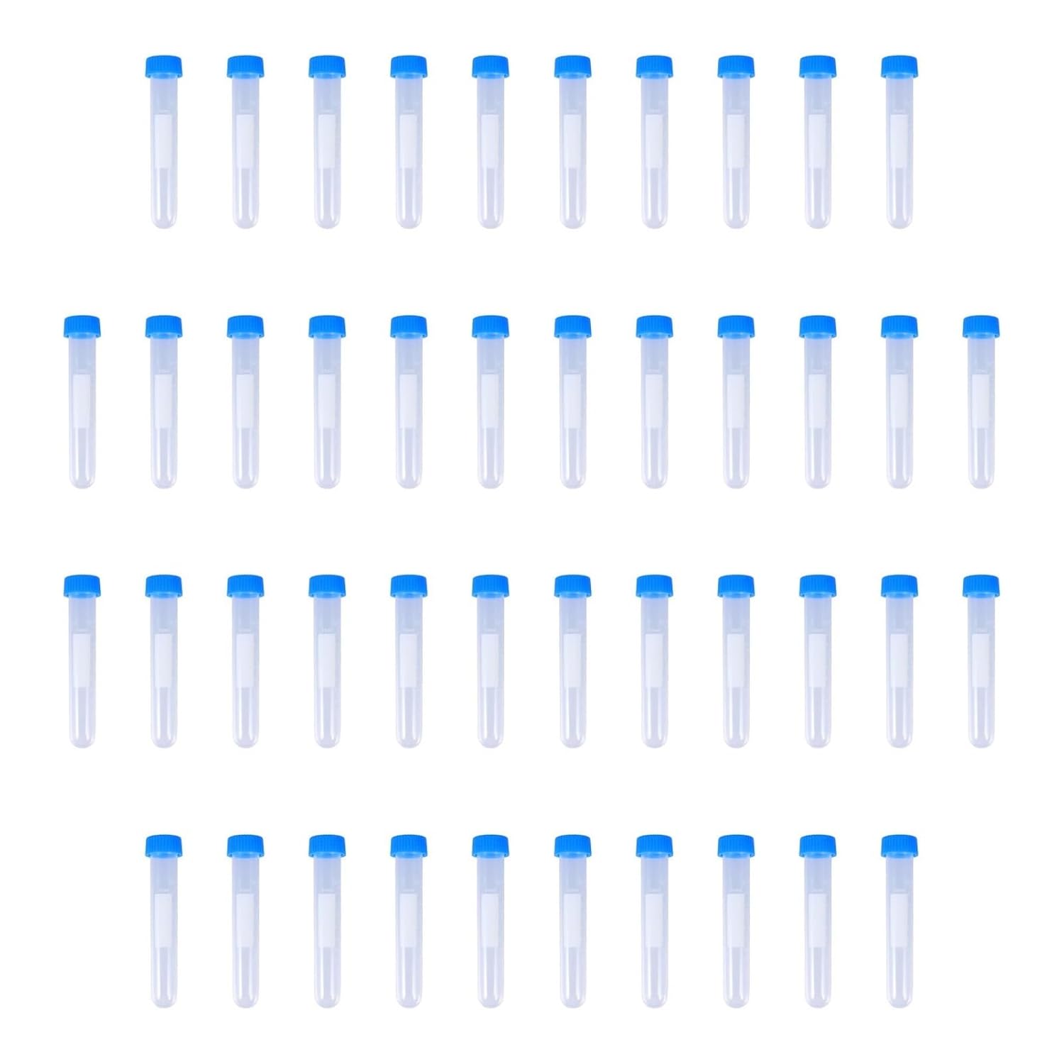 Plastic Centrifuge Tube 100Pcs Centrifuge Tubes Transparent Plastic 10Ml High Clarity Laboratory Test with Scale Seal Caps