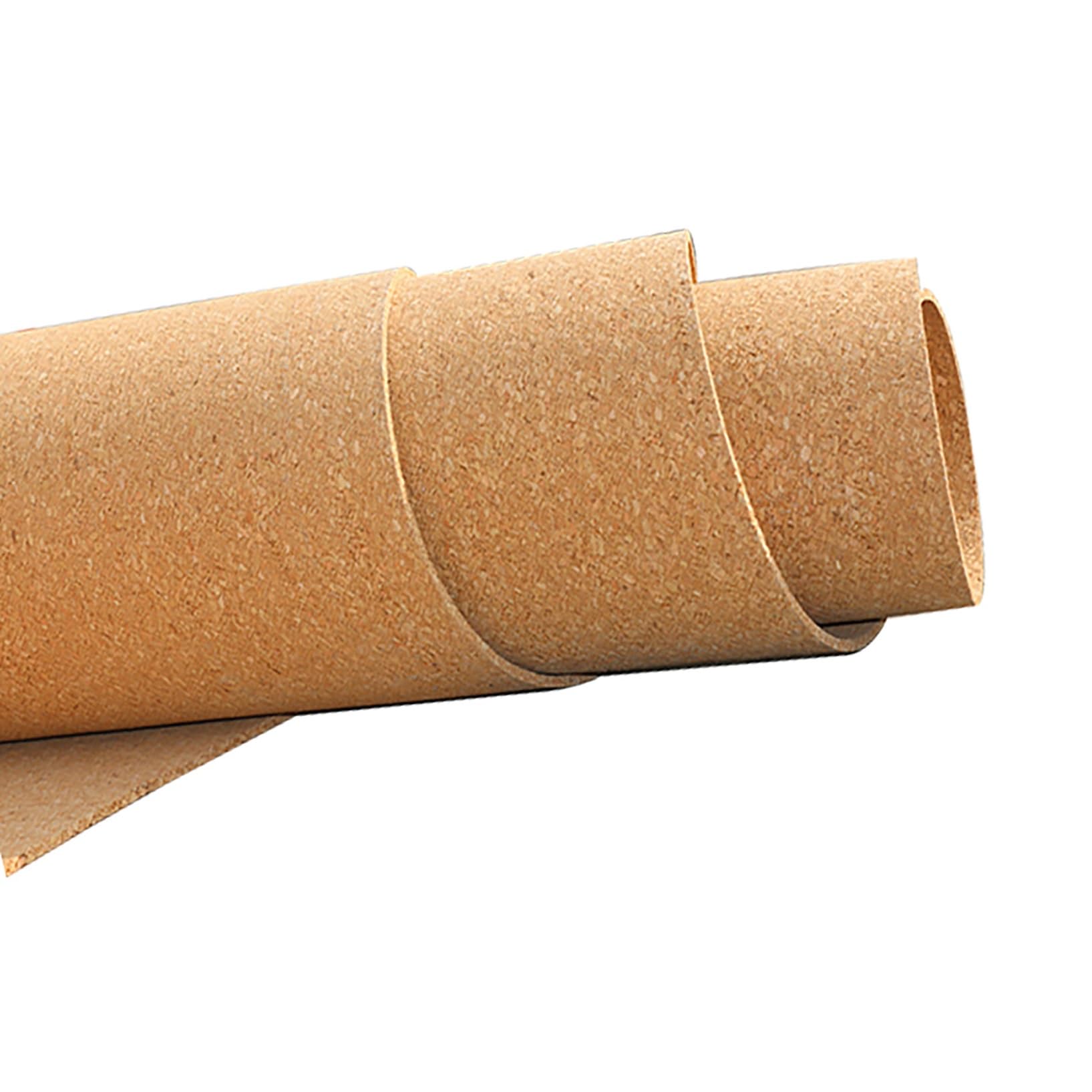 Korkowa rolka duża tablica ogłoszeń o wysokiej gęstości arkusz korkowy rolka łatwa do cięcia gruba 6 mm 0,6 m x 3 m do biura, domu, szkoły, materiały DIY, brązowa