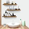 Giftgarden Floating Shelves for Wall Set of 3, 40cm Rustic Wall Mounted Ledge Shelf for Bathroom, Bedroom, Living Room, Kitchen