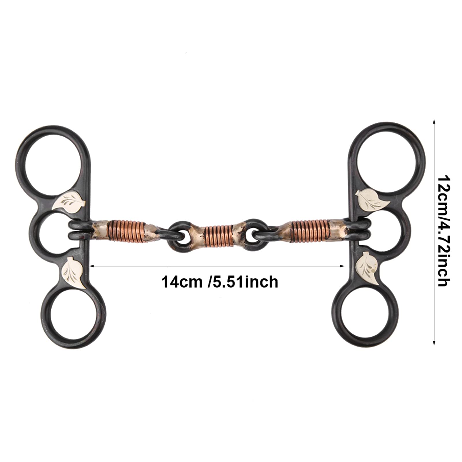 Sheens Western pierścień uniwersalny konia Trense stal szlachetna miedź Roller Jointed Mouth Snaffle Bit drut nawijany usta