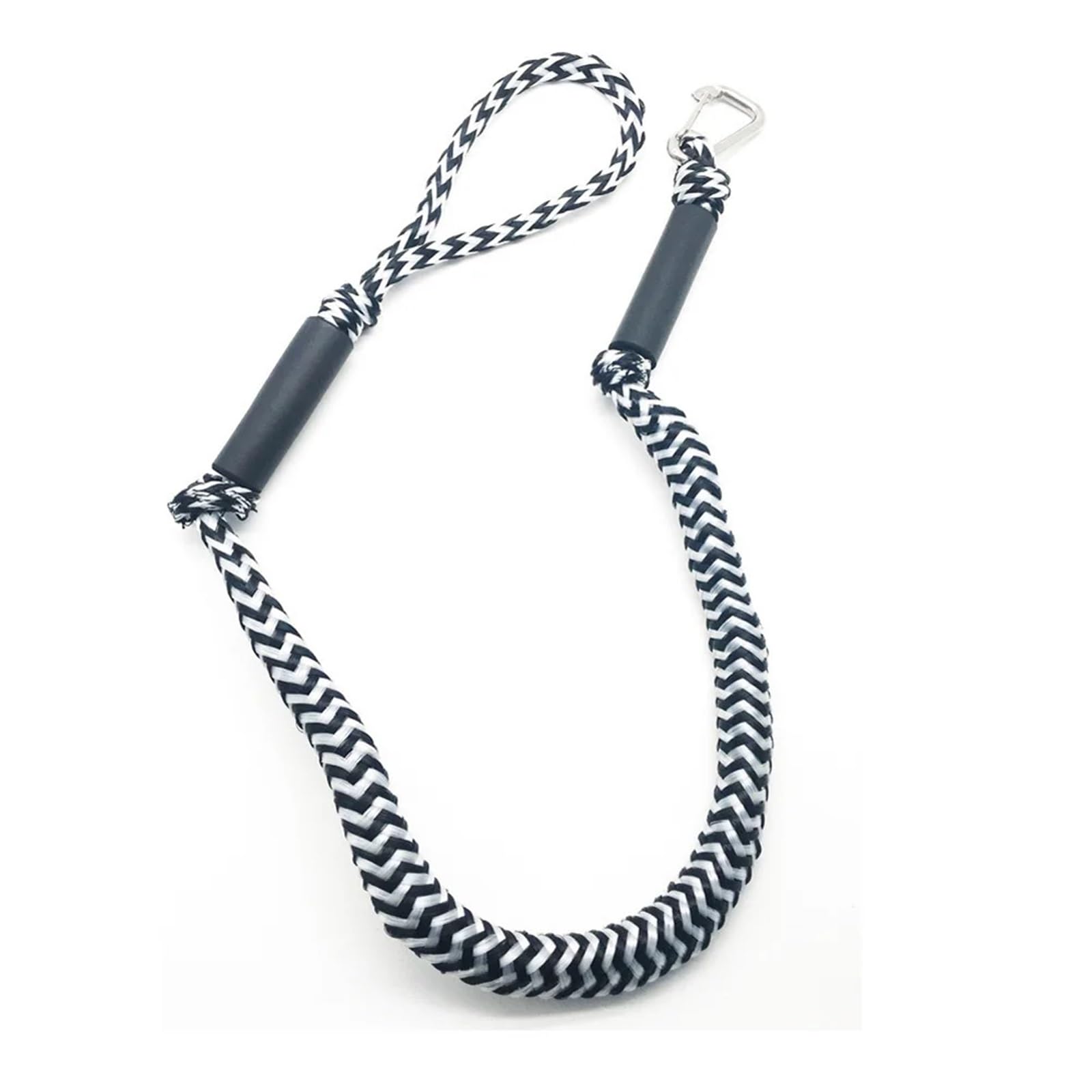 Bootsanlegeleinen Bootsanlegeleine Festmacherleine mit Edelstahlclip Anlegeleine Bootsseile Bungee Bootsleinen Zubehör(Black)