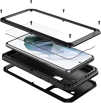 for Galaxy S21FE Case Heavy Duty Metal Shockproof Tough Armour