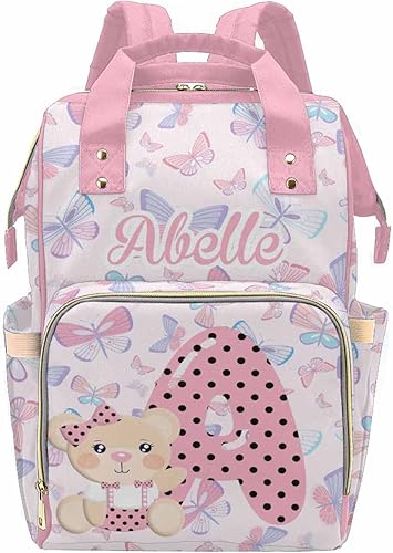 Miniatura 1 de Newcos Bolsa de pañales personalizada para lactancia, bolsa de pañales para bebé, mochila de viaje casual para mamá, 0303-10, Personalizado