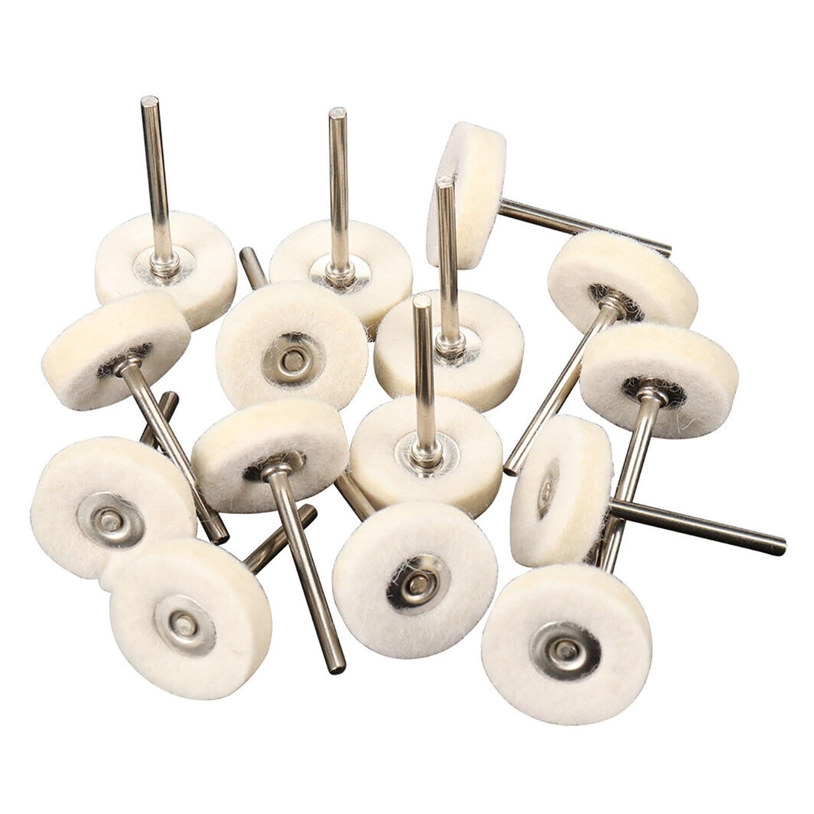 10/20/50 Pz 1 "Feltro di Lana Mini Spazzola for Lucidatura Ruota Rettifica Testa Abrasiva 3mm Gambo Cotone(30pcs)