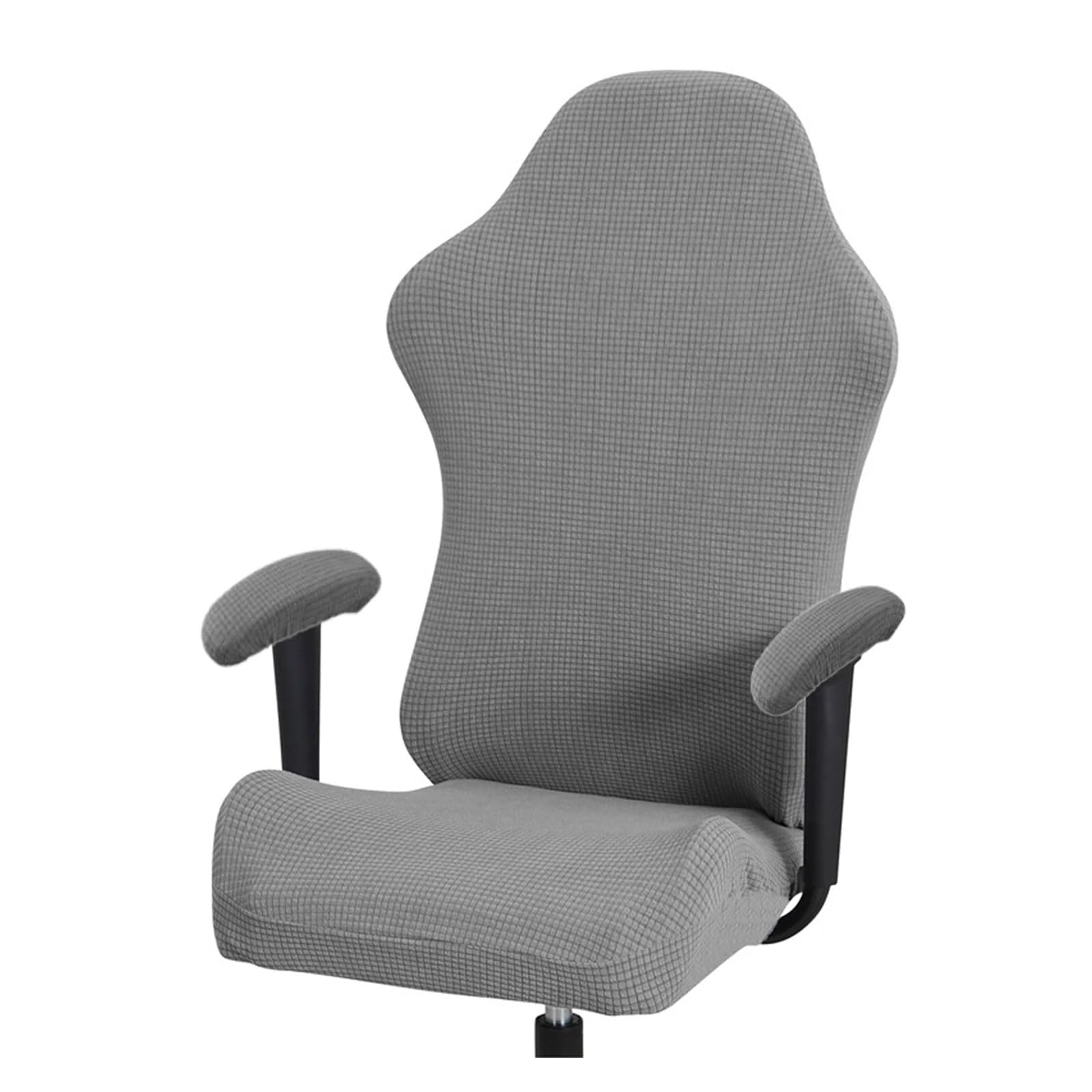 ZHOUXYFDC Gaming Chair Cover Thick Office Computer Game Chair Slipcovers Stretchy Reclining Racing Gaming Chair Cover Protector With Armrest Cover(Light Grey)