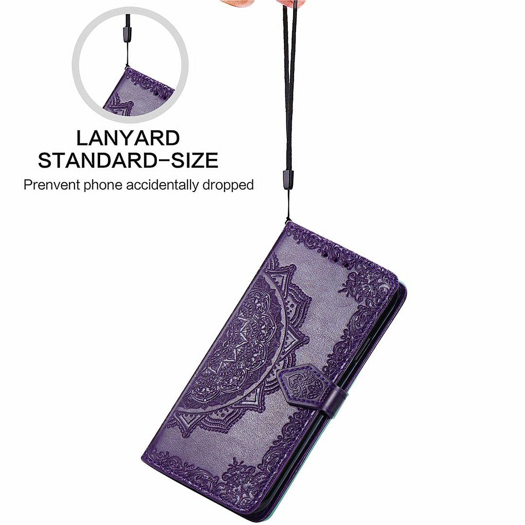 SATURCASE Case for Vivo iQOO Z7, Mandala Embossing PU