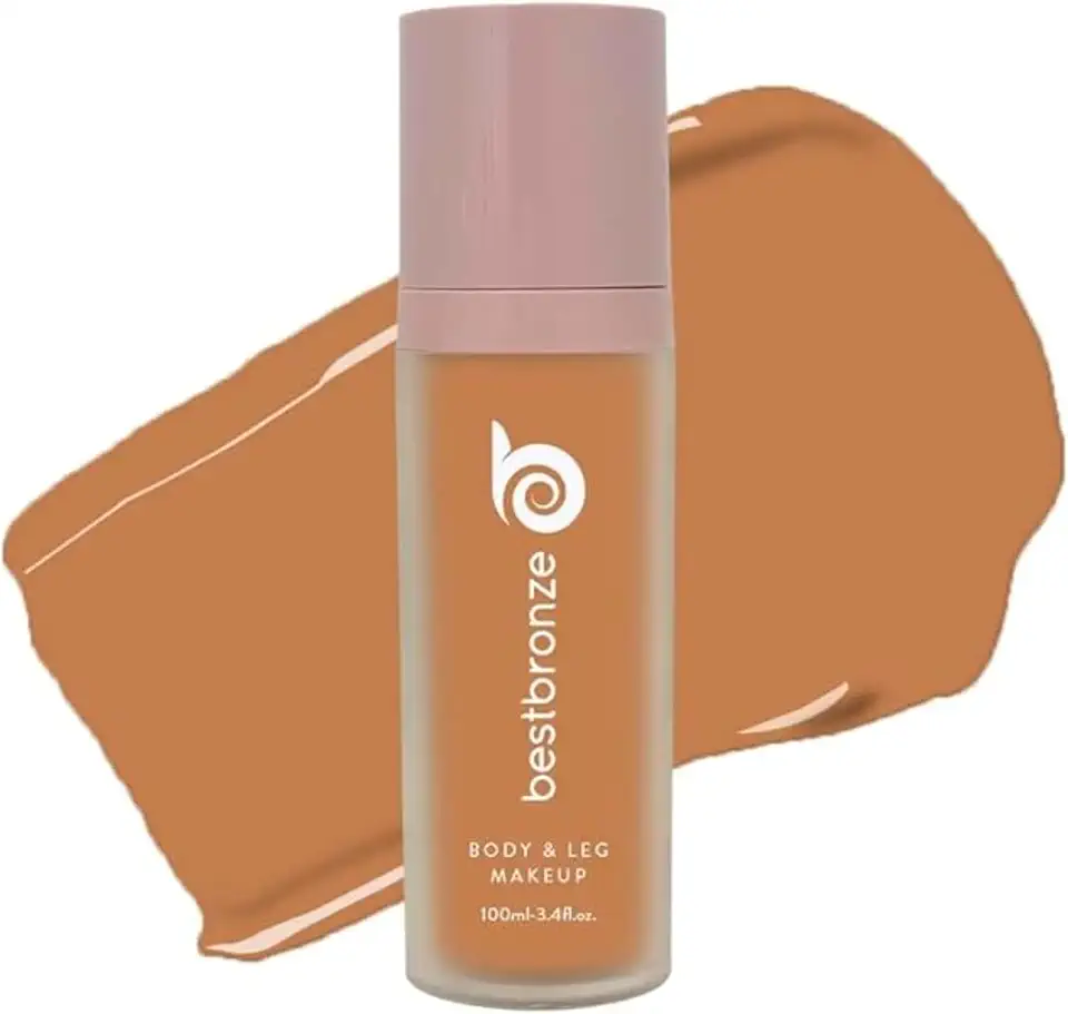 Best Bronze Bombshell Maquiagem Corporal e para Pernas - Maquiagem à Prova D'água para Pernas e Base Corporal - para Cicatrizes, Cobertura de Varizes e Corretivo para Pernas (NC48 Luz Brilho)