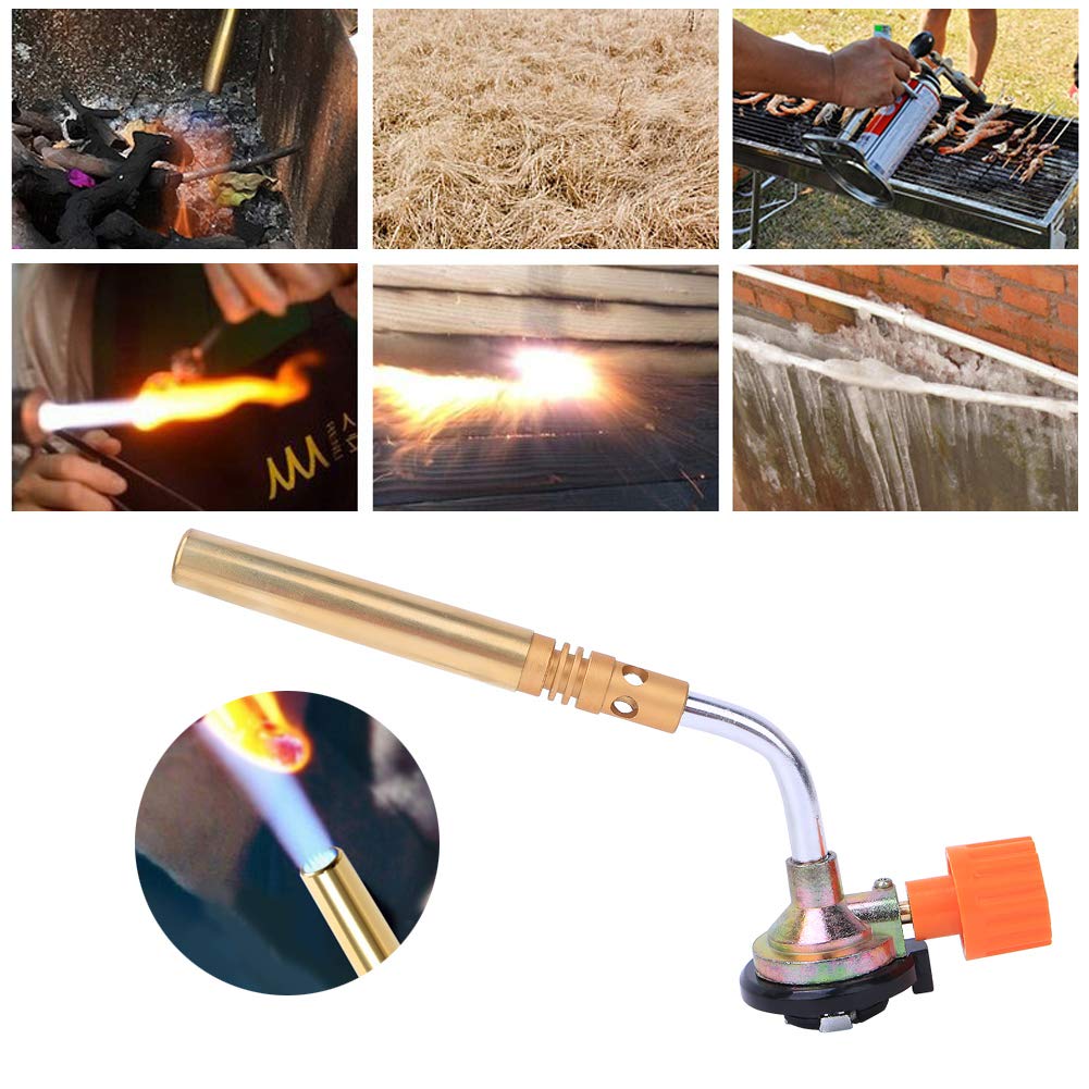 Cannello a gas pistola per saldatura ad accensione manuale regolabile per barbecue all'aperto potenza di fuoco massima 1300 ℃ diametro 40mm/1,6 pollici