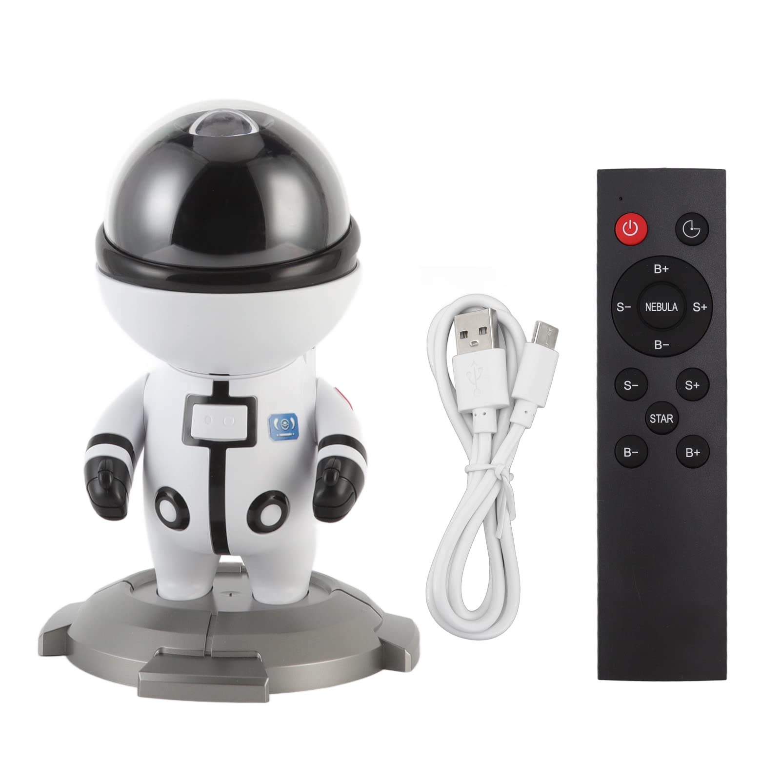 Proyector De Luz Nocturna LED De Estrella, Lámpara De Proyector De Estrella USB, Luz De Proyección RGB, Regalo De Cumpleaños para Niños(Blanco)