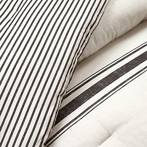 Edredón de algodón negro reversible Lush Decor para solucionar el frío en camas individuales XL 6