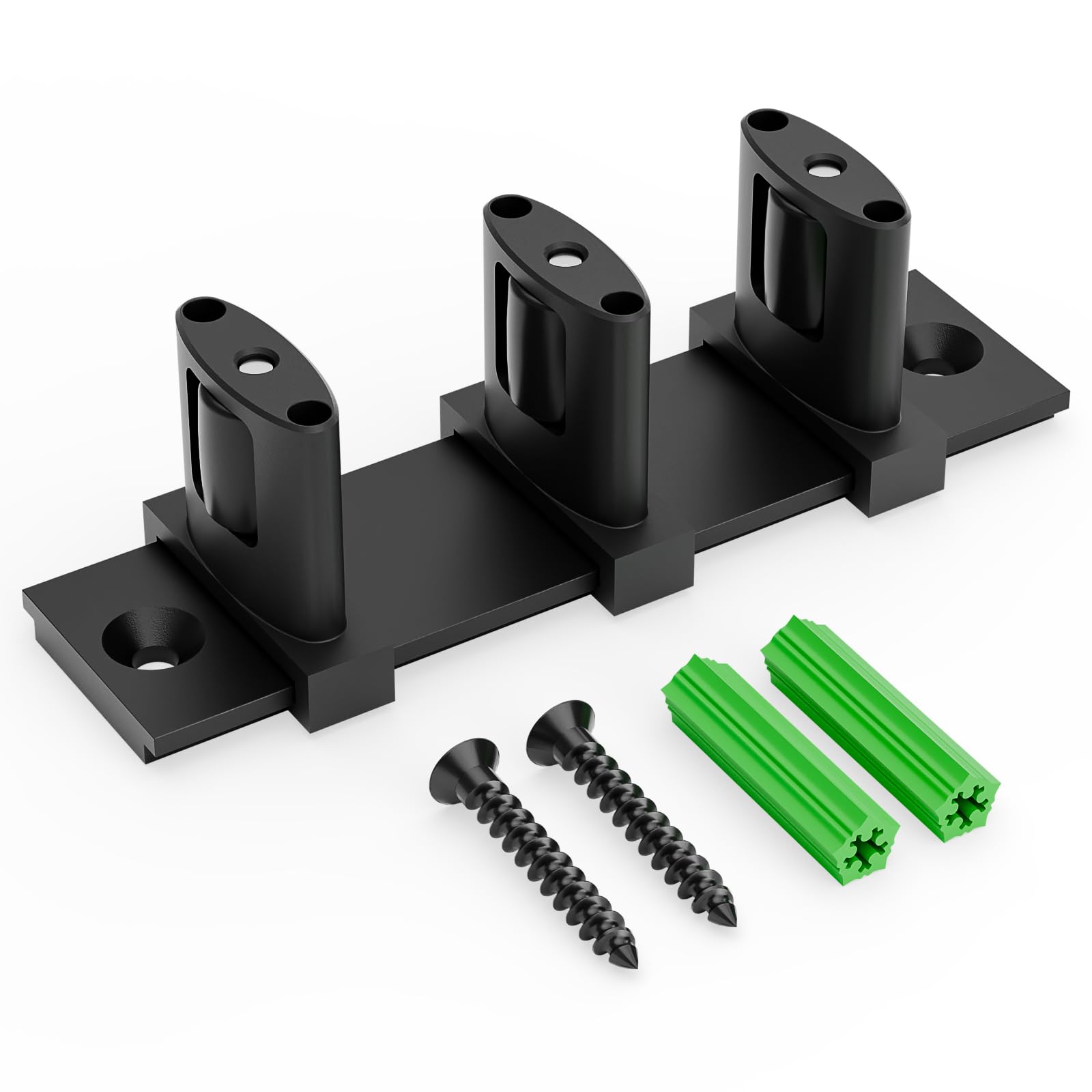 Siding Closet Door Floor Guide,Update Adjustable 3-Roller Design for Bypass Doors Floor Guide,Sliding Door Bottom Guides,Easy Install