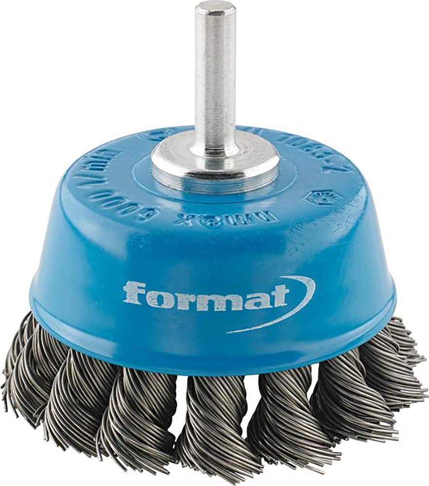 Cepillo de copa trenzado, 6 mm Alambrede acero inoxidable65x0,50 mm