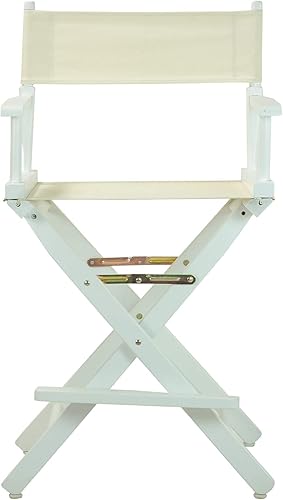 Miniatura 223 de Silla de Director de 18" Marco Blanco Lona Rosa