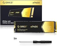 ORICO 1TB NVMe SSD M.2 PCIe 4.0 - 7400MB/s Belső SSD Meghajtó, Arany, Kompatibilis Windows, macOS és PS5 Rendszerekkel, Játékosoknak 1