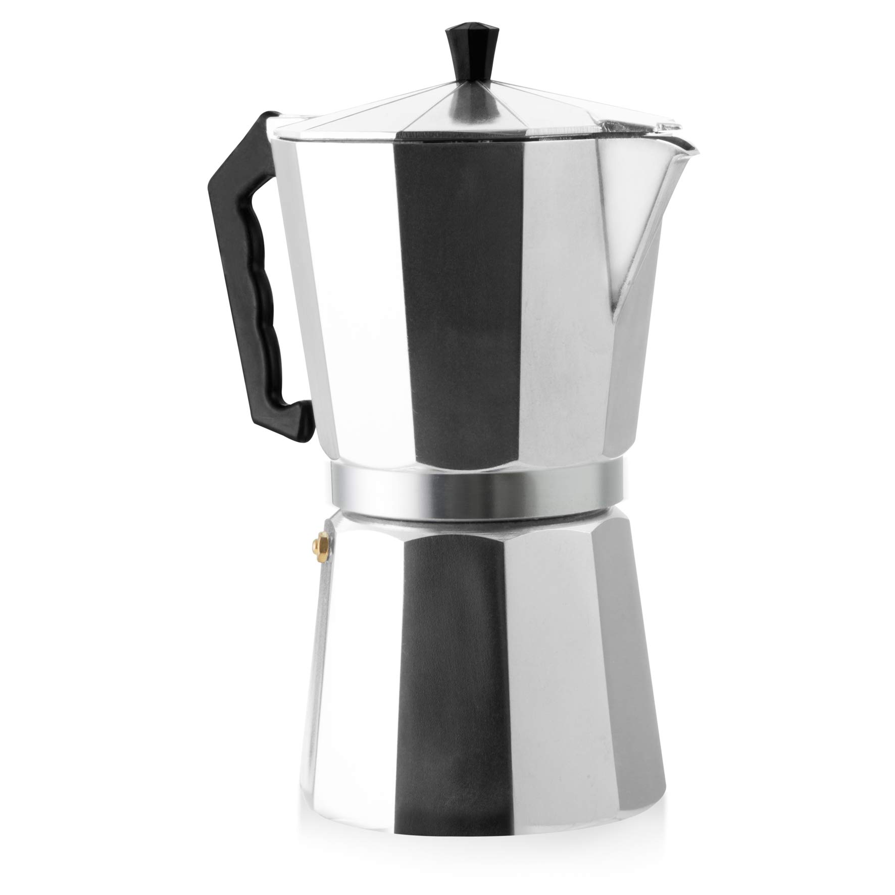 Mimo Style Cafeteira Italiana Moka de Aluminio Com Alça Café Expresso Para 12 Cafézinhos, Capacidade 600 ml, Feita de Materiais Leves e de Alta Qualidade Ideal Para Sua Cozinha