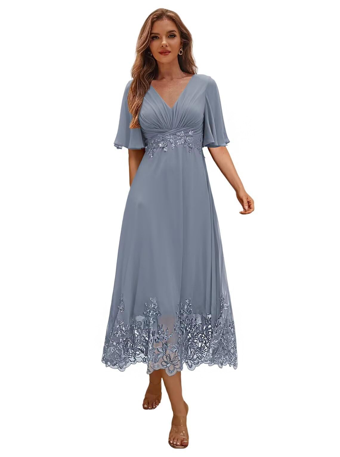 JKNBVDER Lace Beaded Dress