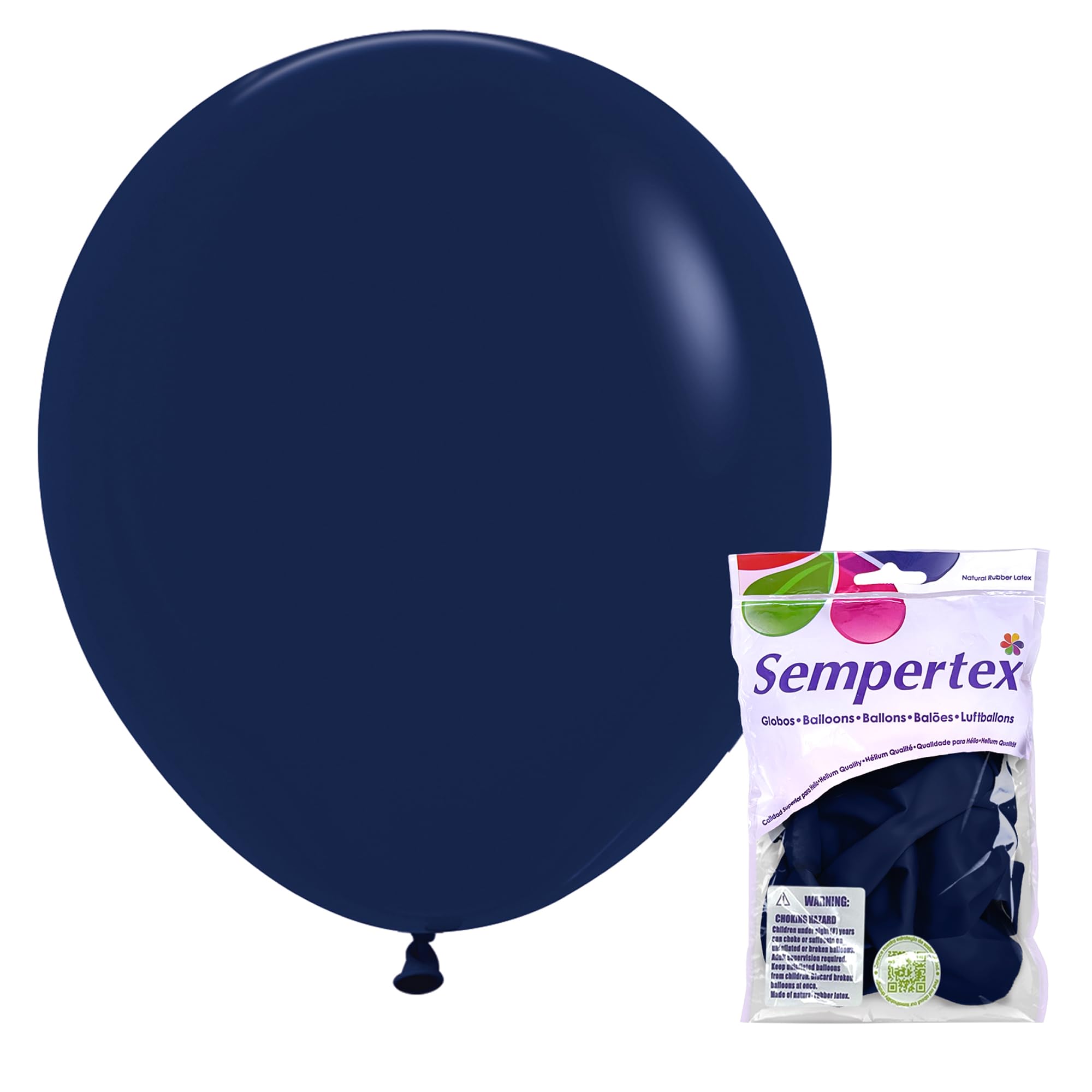 Sempertex Fashion Navy Luftballons - 18 Zoll Elegante Latexballons für Geburtstagsdekorationen, Hochzeit, Abschlussfeier, Babyparty, Jubiläum, Brautparty, Party Feiern