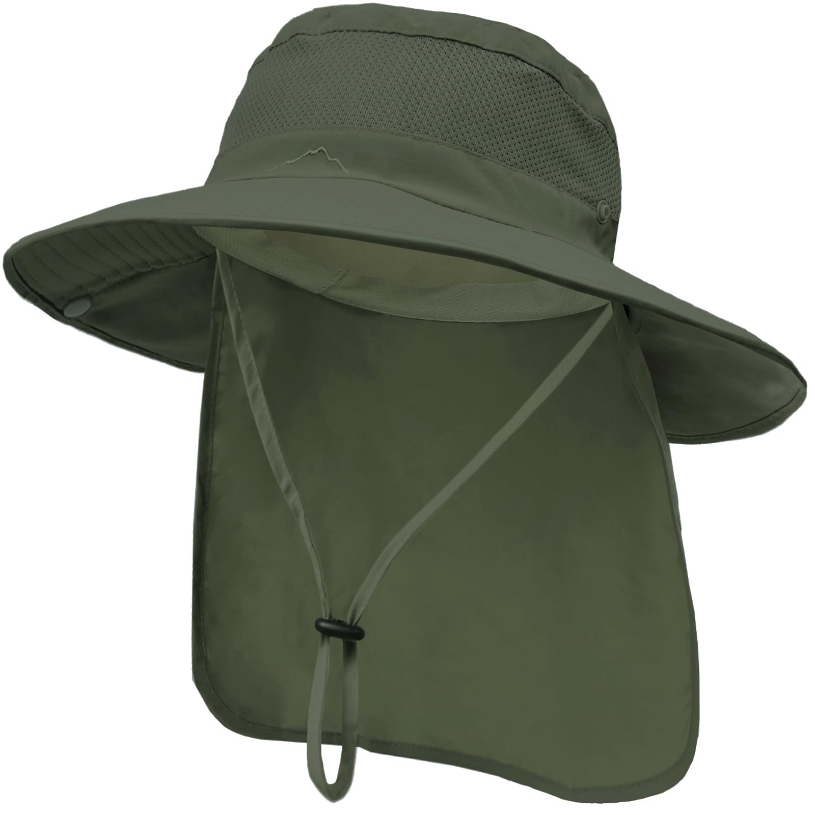ZOORON Sun Hats for Men Women Fishing Hat with Neck Flap,UPF 50+ Sun Hat Waterproof Wide Brim Bucket Hats for Safari Hiking