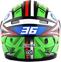 Vista 65 de WOW Casco completo para motocicleta, Bicicleta BMX MX para niños, S