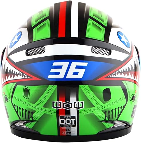 Miniatura 6 de WOW Casco integral para motocicleta, bicicleta urbana BMX MX para niños HKYB15